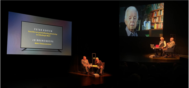 Gesprek op het podium