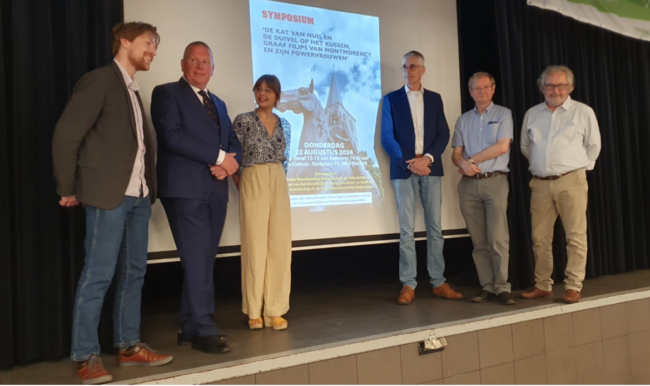 Sprekers symposium Lennart Willems, Peter Korten, Anneleen Gabriëls, Alfons Bruekers, Mart Graef en Wim Cuppens