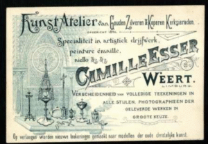 Visitekaartje Camille Esser. Bron: erfgoedhuis Weert